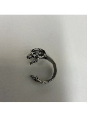 NWT Cute Dachshund Open Ring Silver Adjustable Jewelry for Women Gift‎